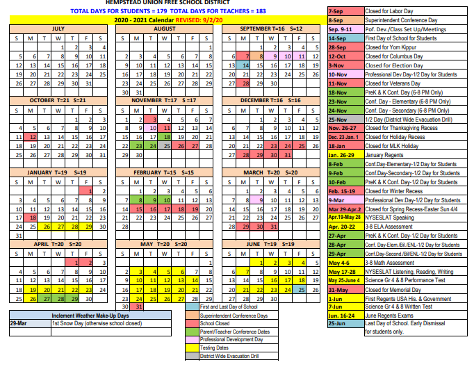 school calendar